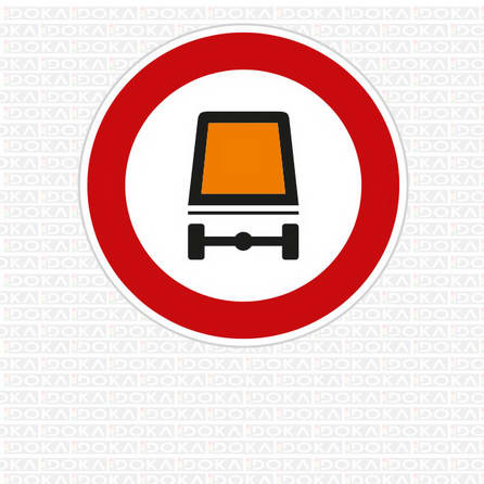 B 18 - Zákaz vjezdu vozidel přepravujících nebezpečný náklad
