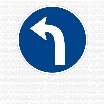 C 2c - Přikázaný směr jízdy vlevo