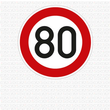 B 20a - Nejvyšší dovolená rychlost