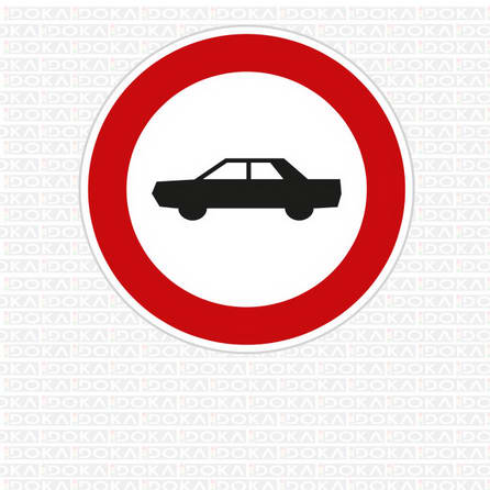 B 3b - Zákaz vjezdu osobních automobilů