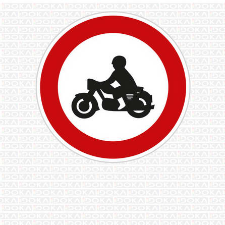 B 7 - Zákaz vjezdu motocyklů