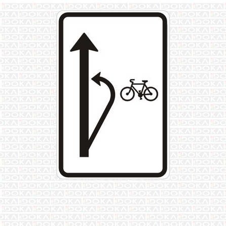Návěst doporučeného způsobu odbočení cyklistů vlevo