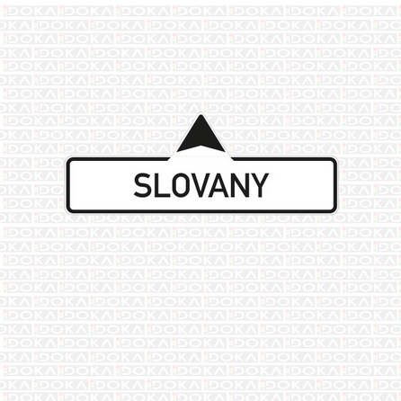 Směrová tabule (s jedním místním cílem)